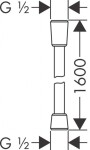 HANSGROHE - Hadice Sprchová hadice Isiflex 1,60 m, kartáčovaný bronz 28276140