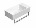 GSI - KUBE X keramické umývátko 50x25cm, bez otvoru, pravé/levé, bílá ExtraGlaze 9486011