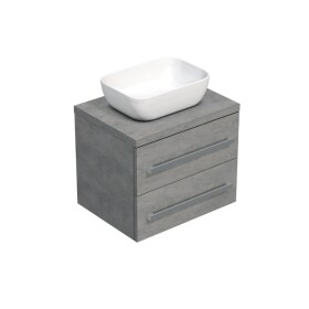 Koupelnová skříňka s krycí deskou SAT Cube Way 60x53x46 cm beton mat CUBE461603BE45 CUBE461603BE45