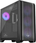 PREYON Nest Windy+ ARGB černá / ATX / USB-A 3.0 /USB-A 2.0 / USB-C / 4x 120mm / bez zdroje / průhledná bočnice (PRENWP04B)