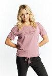 Monnari Halenky Bavlněné tričko s nápisem Light Pink S
