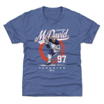 Dětské tričko Edmonton Oilers NHL Connor McDavid #97 Brush WHT 500 Level Velikost: S (6 - 7 let)