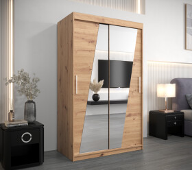 Šatní skříň Abi R0 Barva korpusu: Dub artisan, Rozměry: 120 cm, Dveře: Dub artisan