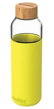 Quokka Skleněná lahev na vodu Flow neon green 660 ml (Q40009)