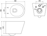 MEXEN - RICO WC mísa rimless, černé mat 3372XX85