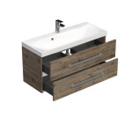 Koupelnová skříňka s umyvadlem SAT Cube Way 100x40 cm dub wellington CUBE2100ZDW CUBE2100ZDW