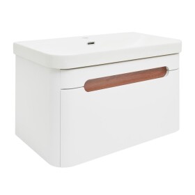 Koupelnová skříňka s umyvadlem SAT Fusion 77,5x43x45 cm bílá matná mat SATFUSION80WMW SATFUSION80WMW
