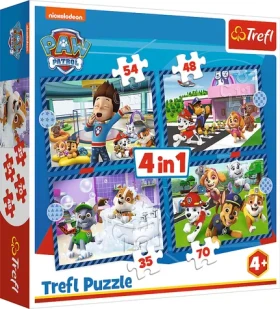 Trefl - Puzzle - Tlapková patrola: Psí záležitosti 4v1