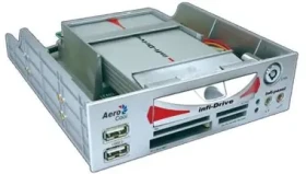 AeroCool Infinity / multifukční panel s 2.5 HDD šuplíkem do 5.25 pozice / stříbrná (ID012948)
