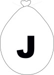 Balónek písmeno J bílé balonky.cz Balónek písmeno J bílé balonky.cz