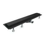 OMNIRES - LOWFIX lineární sprchový odtok s pevnou mřížkou, 100 cm černá /BLH/ LOWFIX100GBL