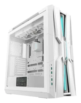 Deepcool GENOME III bílá / PC skříň / Integrované vodní chlazení / Temperované sklo / LCD 5,5" (R-GENOME-WHALA3-G-3)
