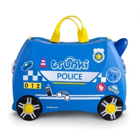 TRUNKI Kufřík na kolečkách Percy / Policejní auto / dětské cestovní zavazadlo (TRU-0323)