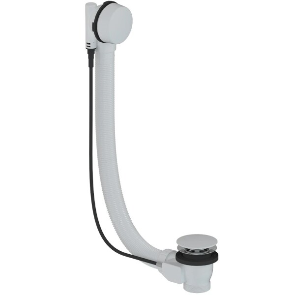 CERANO Vanová souprava ovládaná bovdenem 6/4“ - zátka 72mm - bez sifonu - bílá lesklá - 60 cm