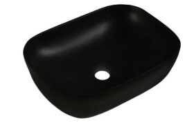 INVENA - Umyvadlo na desku westa 45,5x33 cm obdélníkové, černý polomat; CE-24-005-W