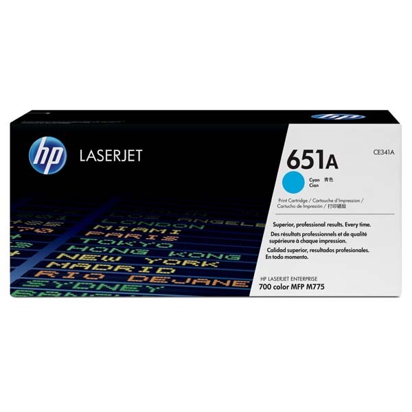 Hewlett-Packard HP CE341A, azurový (HP 651A) - originální toner