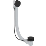 CERANO Vanová souprava ovládací bovdenem 6/4“ - zátka 72mm - černá matná - 80 cm