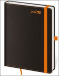 Diář 2026 týdenní A5 Black Orange s poutkem