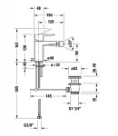 DURAVIT - Manhattan Bidetová baterie s výpustí, matná černá MH2400001046