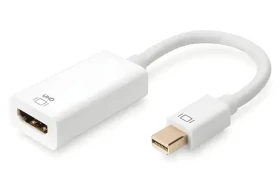 Digitus mini DisplayPort - HDMI bílá / Redukce / aktivní / 4K 60Hz / HDCP 2.2 / 0,2 m (AK-340416-002-W)