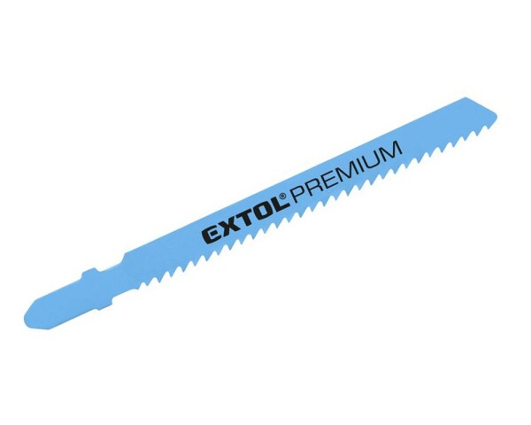 EXTOL PREMIUM 8805203 List do přímočaré pily, na dřevo, T-stopka, Bi-metal, 75 x 1,0mm, 10TPI, 5ks