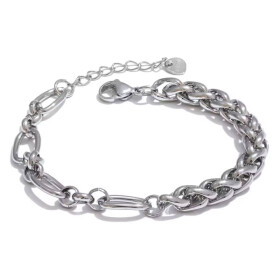 Dámský náramek z chirurgické oceli Elodie, Stříbrná 18 cm + 3 cm (prodloužení)