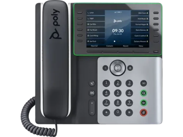 Poly Edge E550 černá / IP Telefon / 48 linek / 5" displej / BT / USB-C / WiFi / 2x RJ-45 / PoE (82M91AA)