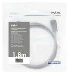 LogiLink USB-C - DisplayPort 1.8 m černá / Redukce / 4K / 60 Hz (UA0335)
