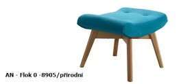Podnožka Pik AN-Flok 0-8905 Provedení: Podnožka, Nožičky: Přírodní dub, látka: AN Flok 0-8905