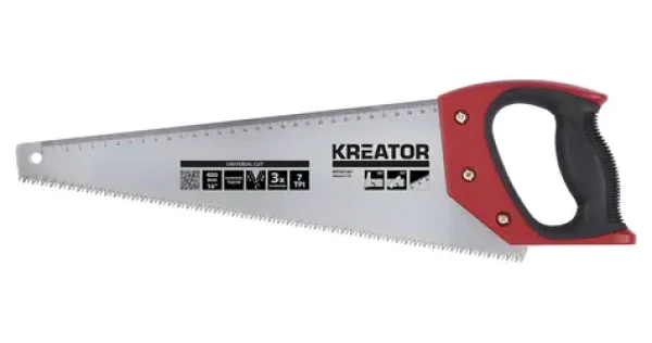KREATOR Ruční pila ocasková KRT801001 / na dřevo / 400 mm / 7 TPI (KRT801001)
