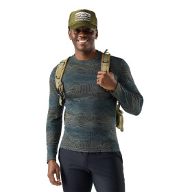 SMARTWOOL Mens Classic Thermal Merino Base Layer, Charcoal Linear Peaks (vzorek) velikost: M