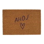Bella Rose Rohožka z kokosových vláken Ahoj / Srdíčko, přírodní barva