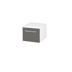 Dřevojas - Nízká skříňka DOS SNZ1 40 - N01 Bílá lesk / Úchytka T03 / N06 Lava 281724C