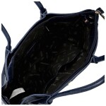 Luxusní dámská koženková kabelka na rameno Moiry, tmavě modrá