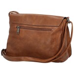 Trendy dámská koženková crossbody kabelka Cassandra, hnědá