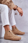 Dámské Tenisky Big Star Vysoké Zateplené Camel GG274072 37