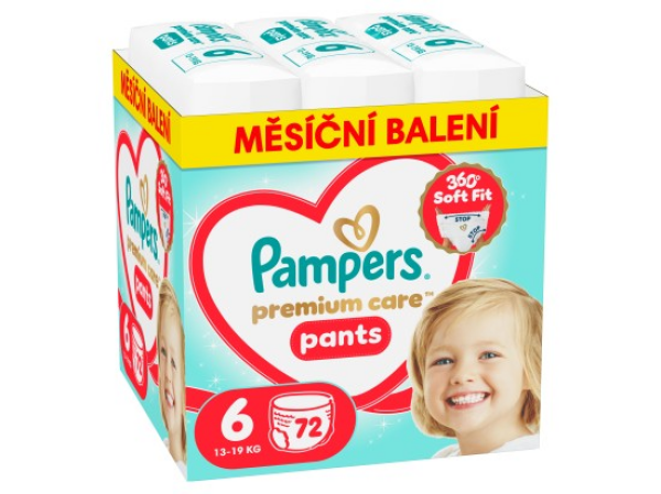 Pampers Premium Care Pants, vel. 6, 72 ks