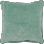 GREEN GATE Vyšívaný povlak na polštář s aplikací Velvet Liliana White 40 × 40 cm, zelená barva, textil