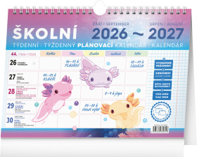 Školní plánovací kalendář 2027 Notique s háčkem, 30 x 21 cm