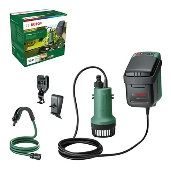 Bosch GardenPump 18V-2000 solo zeleno-černá / Aku zahradní čerpadlo / 18V / 2000 l/h / bez aku a nabíječky (06008C4203)
