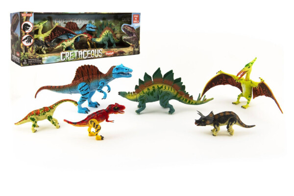 Sada Dinosaurus hýbající se 6ks plast v krabici 48x17x13cm