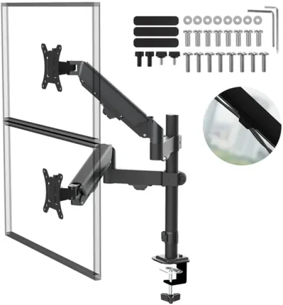 Maclean MC-136 / Stolní držák pro dva monitory / 17-32" (3)