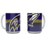 Hrnek Baltimore Ravens NFL Triple Logo Jumbo (450 ml)