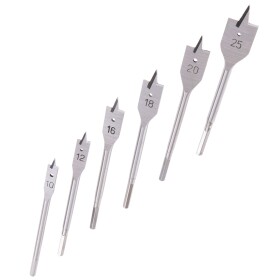 LEVIOR 20901 Vrtáky do dřeva, kopinaté, sada 6ks, pr. 10-25mm