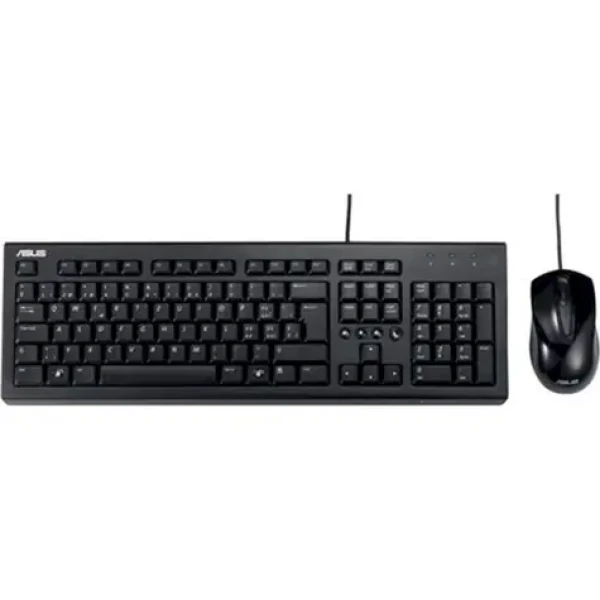 ASUS U2000 černá / Set klávesnice + myš / CZ layout / USB-A / 1000 DPI (90-XB1000KM001R0-)