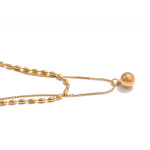 Dvojitý náhrdelník Alma Gold - chirurgická ocel, Zlatá 40 cm + 6 cm (prodloužení)