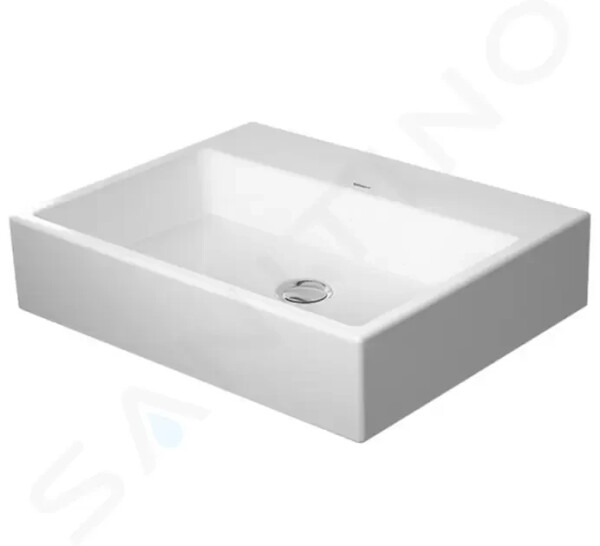 DURAVIT - Vero Air Umyvadlová mísa 600x470 mm, bez přepadu, bez otvoru pro baterii, WonderGliss, bílá 23526000701