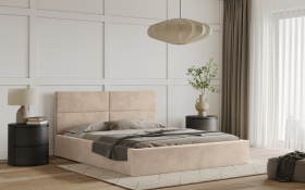 FRONTI Postel WASTO 160x200 béžová s úložným prostorem