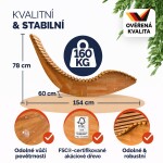 DBA Zahradní ergonomické lehátko BENY z akácie