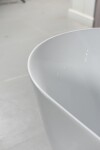 Erga Kaia, volně stojící vana 170x75 cm + odtoková zátka, bílá lesklá, ERG-Kaia-170075-WH-WH ERG-KAIA-170075-WH-WH